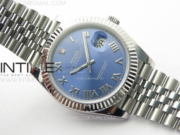 DateJust 41 126334 ZF 1:1 Best Edition 904L Steel Blue Dial Roman Marker on Jubilee Bracelet A2824 (Free Key Ring) – Bild 2