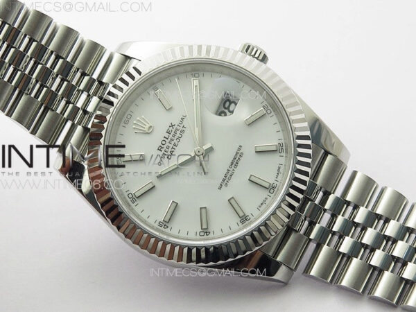 DateJust 41 126334 ZF 1:1 Best Edition 904L Steel White Dial Stick Marker on Jubilee Bracelet A2824 (Free Key Ring) – Bild 2