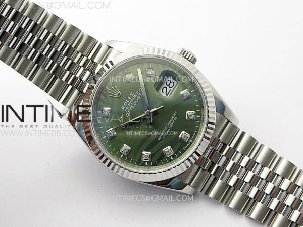 DateJust 36 SS 126234 VSF 1:1 Best Edition 904L Steel Green Leaf Dial Diamonds Markers on Jubilee Bracelet VS3235 – Bild 4