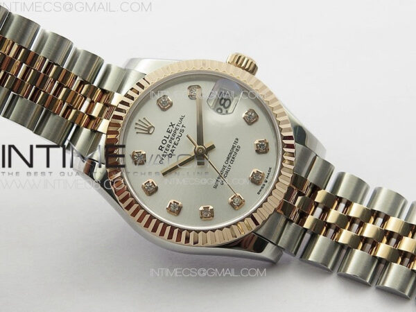 DateJust 31mm 178271 SS/RG APSF Best Edition Silver Dial Crystal Markers on Jubilee Bracelet A2824 – Bild 5