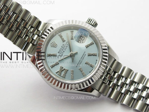Datejust 28mm 279179 SS APSF Best Edition Ice Blue Dial Sticks Crystals Markers on SS Jubilee Bracelet NH05 – Bild 2