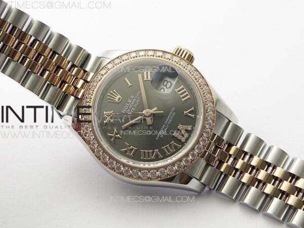 Datejust 28mm 279179 SS/RG APSF Best Edition Gray Dial Roman Markers on SS/RG Jubilee Bracelet NH05 – Bild 2