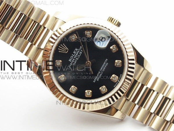 Datejust 31mm 278275 RG BP Best Edition Black Crystal Markers Dial on RG President Bracelet – Bild 2