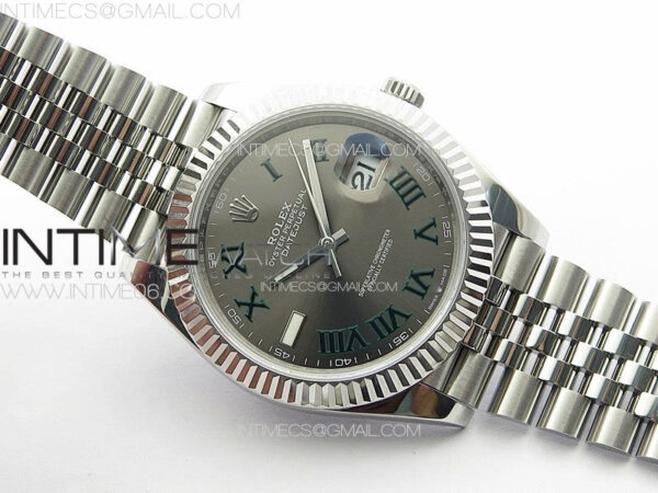 DateJust 41 126334 ZF 1:1 Best Edition 904L Steel Gray Dial Roman Marker on Jubilee Bracelet A2824 (Free Key Ring) – Bild 2