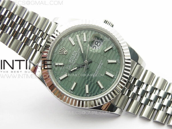 DateJust 41 126334 SS GMF 1:1 Best Edition Green Fluted Dial on Jubilee Bracelet – Bild 3