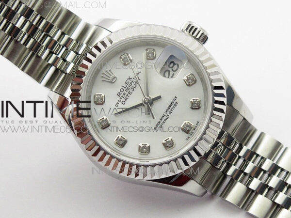 Datejust 28mm 279174 SS BP Best Edition White MOP Crystal Markers Dial on SS Jubilee Bracelet ETA2671 – Bild 2