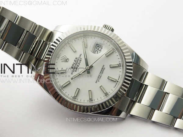 DateJust 41 126334 NTF 1:1 Best Edition 904L Steel White Stick Dial on Oyster Bracelet VR3235 – Bild 2