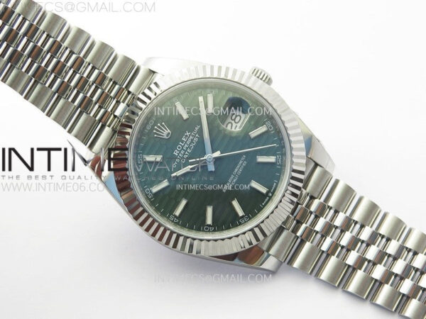 DateJust 41 126334 904L Steel NTF 1:1 Best Edition Green Fluted Dial on Jubilee Bracelet VR3235 – Bild 2