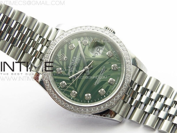 DateJust 36 SS 126233 Diamonds Bezel JDF 1:1 Best Edition New Green Dial on Jubilee SS Bracelet – Bild 2