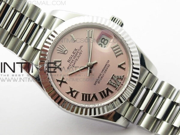 Datejust 31mm 278275 SS BP Best Edition Pink Roman Markers Dial(@6 Crystal Makrer) on SS President Bracelet – Bild 2