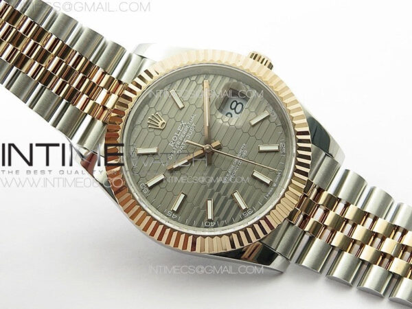 DateJust 41 126334 SS/RG GMF 1:1 Best Edition Gray Fluted Dial on SS/RG Jubilee Bracelet – Bild 2