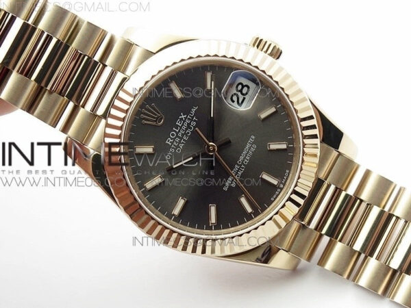 Datejust 31mm 278275 RG BP Best Edition Gray Stick Markers Dial on RG President Bracelet – Bild 3