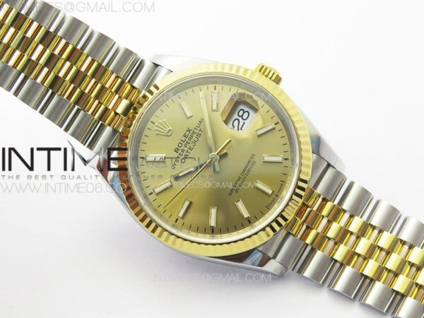 DateJust 36 904L SS/YG 126233 VSF 1:1 Best Edition Gold Stick Dial on Jubilee Bracelet VS3235 – Bild 2