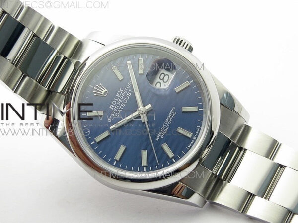 DateJust 36 SS 126200 BP 1:1 Best Edition New Blue Dial on Oyster Bracelet – Bild 2