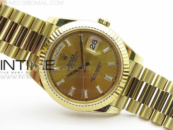 Day-Date 40 YG BP 1:1 Best 228239 Gold Diamond Sticks Dial on SS Bracelet – Bild 3