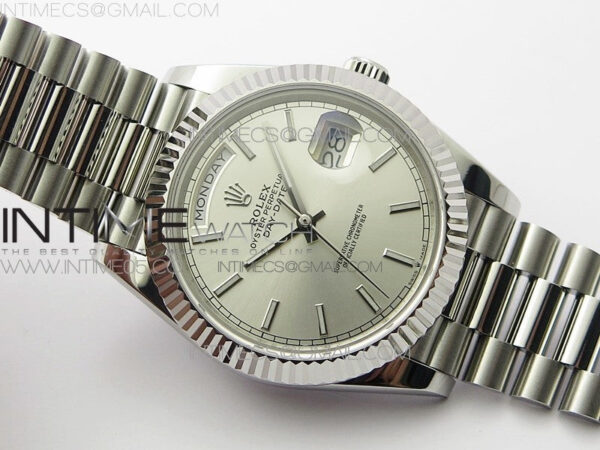 Day-Date 40mm 228239 BP New Dial Version 904 SS Silver Stick Markers Dial on SS President Bracelet A2836 – Bild 2