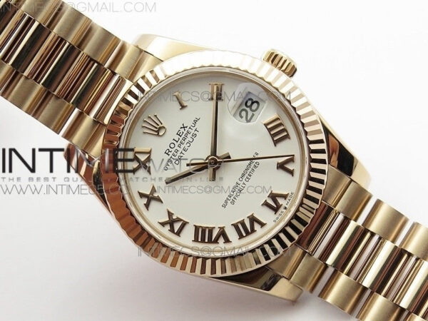 Datejust 31mm 278275 RG BP Best Edition White Roman Markers Dial on RG President Bracelet – Bild 2