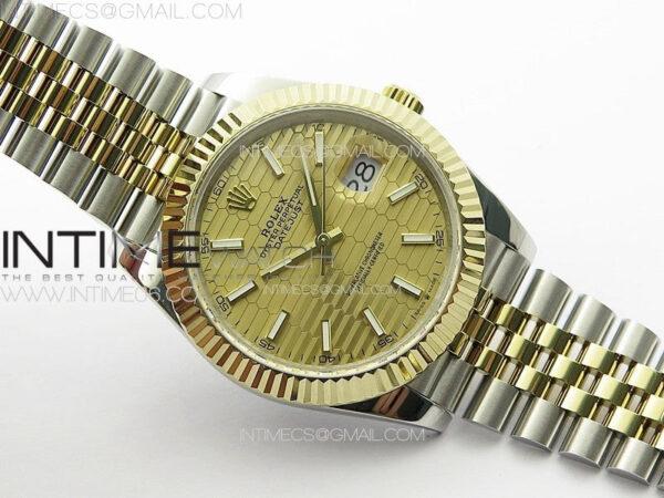 DateJust 41 126334 SS/YG GMF 1:1 Best Edition Gold Fluted Dial on SS/YG Jubilee Bracelet – Bild 2