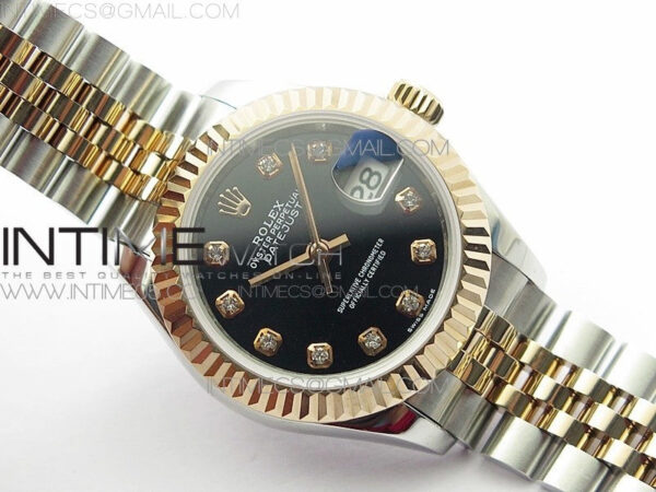 Datejust 28mm 279173 SS/RG BP Best Edition Black Crystal Markers Dial on SS/RG Jubilee Bracelet ETA2671 – Bild 2