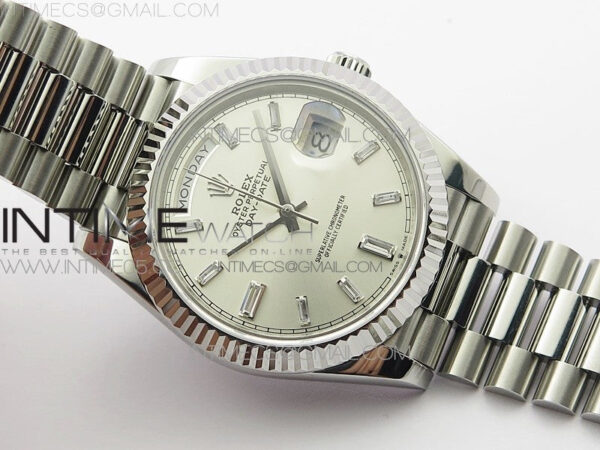Day-Date 40mm 228239 BP New Dial Version 904 SS Silver T Crystal Markers Dial on SS President Bracelet A2836 – Bild 3