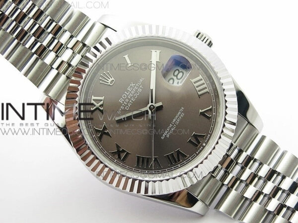 DateJust 41 126334 SS BP 1:1 Best Edition New Version Gray Roman Markers Dial on Jubilee Bracelet – Bild 2