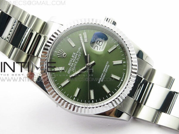 Datejust 36mm 116231 SS BP 1:1 Best Edition Green Dial Stick Markers On SS Oyster Bracelet A2824 – Bild 2