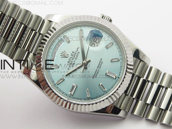 Day-Date 40mm 228239 BP New Dial Version 904 SS Ice Blue Stick Markers Dial on SS President Bracelet A2836 – Bild 2