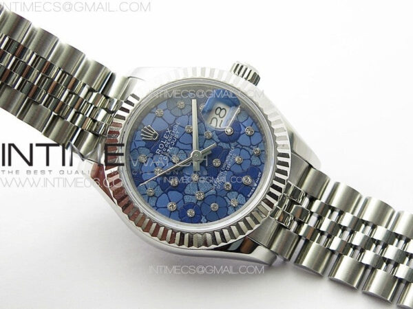 Datejust 28mm 279179 SS APSF Best Edition Blue Flowers Dial on SS Jubilee Bracelet NH05 – Bild 2
