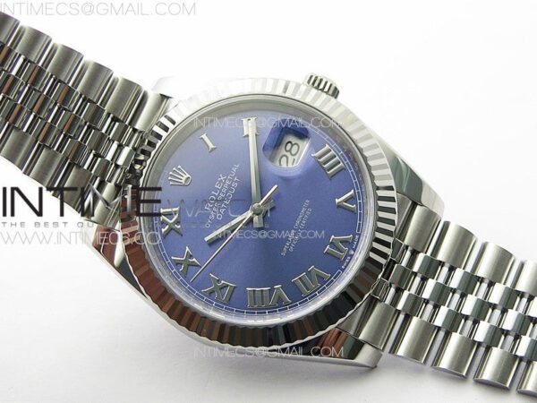 DateJust 41 126334 Clean 1:1 Best Edition 904L Steel Blue Roman Dial on Jubilee Bracelet VR3235 – Bild 2