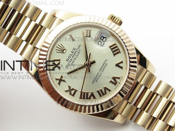 Datejust 31mm 278275 RG BP Best Edition Silver Roman Markers Dial on RG President Bracelet – Bild 2