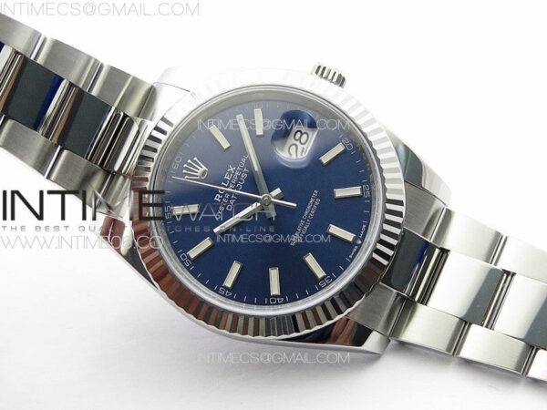 DateJust 41 126334 Clean 1:1 Best Edition 904L Steel Blue Stick Dial on Oyster Bracelet VR3235 – Bild 2