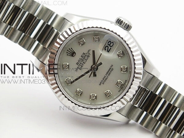 DateJust 28mm SS BP Best Edition White MOP Dial on SS Bracelet ETA2671 – Bild 2