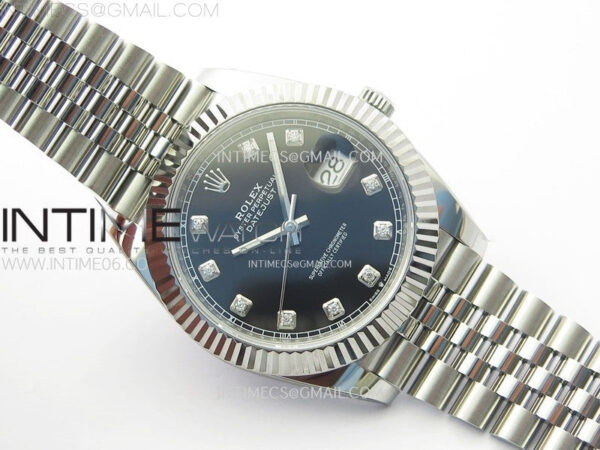 DateJust 41 126334 904L Steel NTF 1:1 Best Edition Black Dial Crystals Makers on Jubilee Bracelet VR3235 – Bild 2