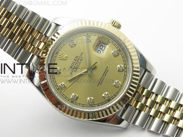 DateJust 41 126333 Wrapped SS/YG 3EF 1:1 Best Edition YG Dial Crystal Markers on Wrapped SS/YG Jubilee Bracelet A3235 – Bild 2