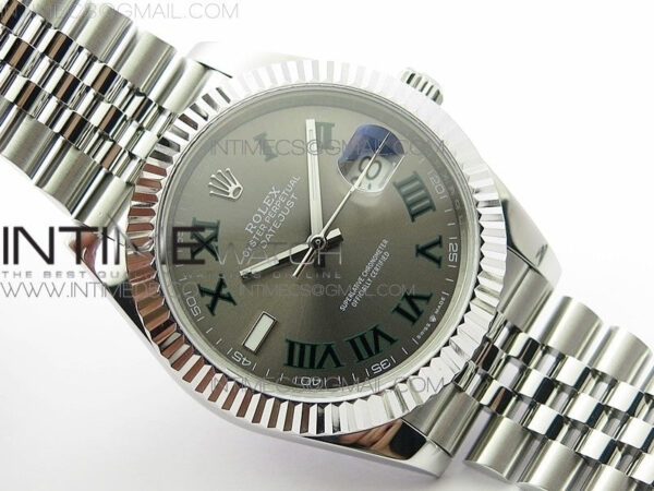 DateJust 41 126334 SS BP 1:1 Best Edition New Version Gray Style01 Roman Markers Dial on Jubilee Bracelet – Bild 2