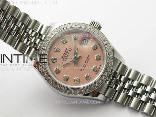 Datejust 28mm 279179 SS/Crystals APSF Best Edition Pink Dial Crystals Markers on SS Jubilee Bracelet NH05 – Bild 2