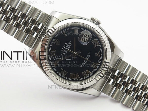 DateJust 36 SS 116234 ARF 1:1 Best Edition Black Dial Roman Markers on SS Jubilee Bracelet SH3135 – Bild 2