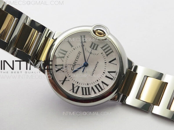 Ballon Bleu 36mm SS/RG K3F 1:1 Best Edition White MOP Dial on SS Bracelet A076 – Bild 2