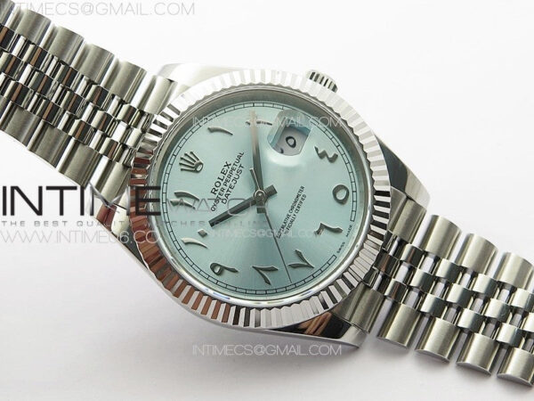DateJust 41 126334 SS GMF 1:1 Best Edition Ice Blue Dial Arabic Markers on Jubilee Bracelet – Bild 3