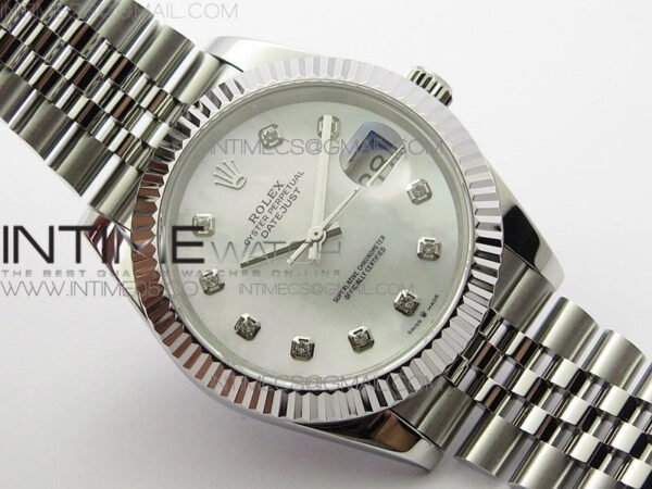 DateJust 41 126334 SS BP 1:1 Best Edition New Version White MOP Crystals Markers Dial on Jubilee Bracelet – Bild 2