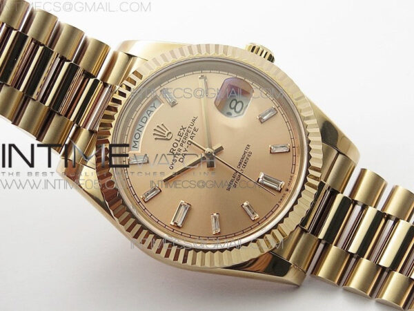 Day-Date 40mm 228239 BP New Dial Version 904 RG T Crystal Markers RG Dial on RG President Bracelet A2836 – Bild 2