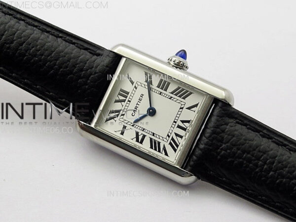 Tank Must Ladies 22mm SS AF 1:1 Best Edition White Dial on Black Leather Strap Ronda Quartz – Bild 2