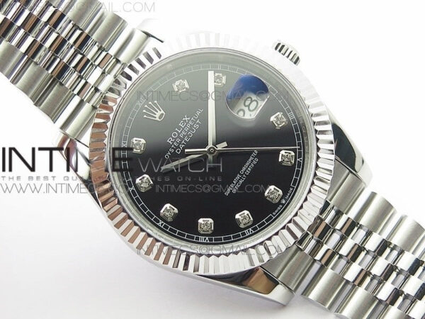 DateJust 41 126334 SS BP 1:1 Best Edition New Version Black Crystal Markers Dial on Jubilee Bracelet – Bild 2