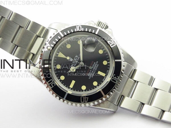 Vintage Submariner 1680 SS JKF Best Edition Black Dial on SS Bracelet (Style1) A2836 – Bild 2