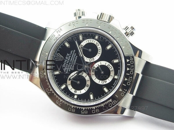 Daytona 116500LN JH Best Black Dial On Rubber Strap A4130 (Free XS rubber strap) – Bild 2