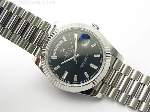 Day Date 40mm 228239 Gain Weight SS/tungsten APSF 1:1 Best Edition Black Dial T Crystals Markers on SS President Bracelet A2836 – Bild 2