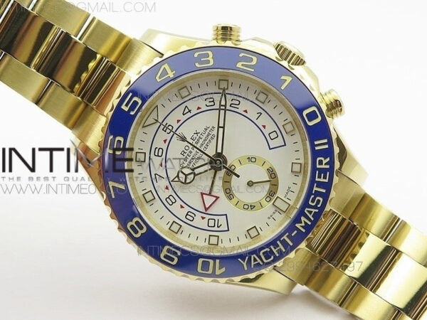 YachtMaster II YG BP New Version White Dial on YG Bracelet A7750 – Bild 2