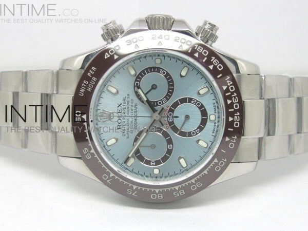 Basel 2013 Model 116506 Daytona 50th Anniversary Edition Brown Ceramic Bezel, Superlume Ice Blue Dial – Bild 2