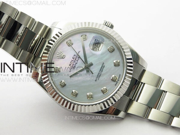 DateJust 41MM 126334 SS APSF 1:1 Best Edition White MOP Dial on SS Oyster Bracelet SA3235 – Bild 2