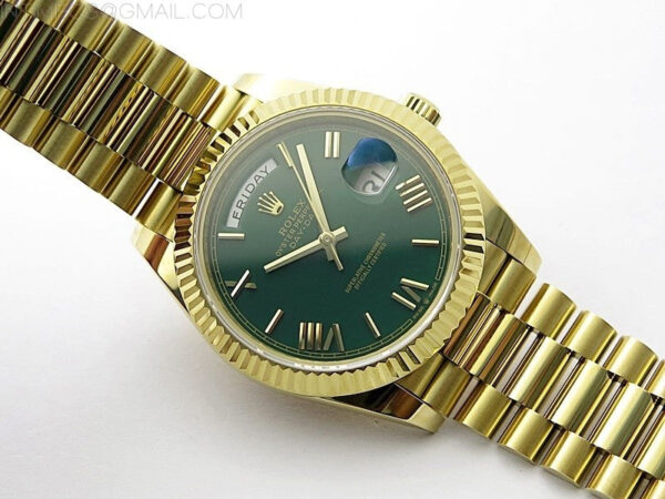 Day Date 40mm 228238 Gain Weight YG/tungsten APSF 1:1 Best Edition Green Dial Roman Markers on YG President Bracelet A2836 – Bild 2